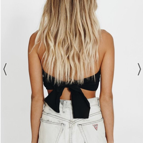 Verge Girl Shake it up Black Halter Top - Picture 3 of 8